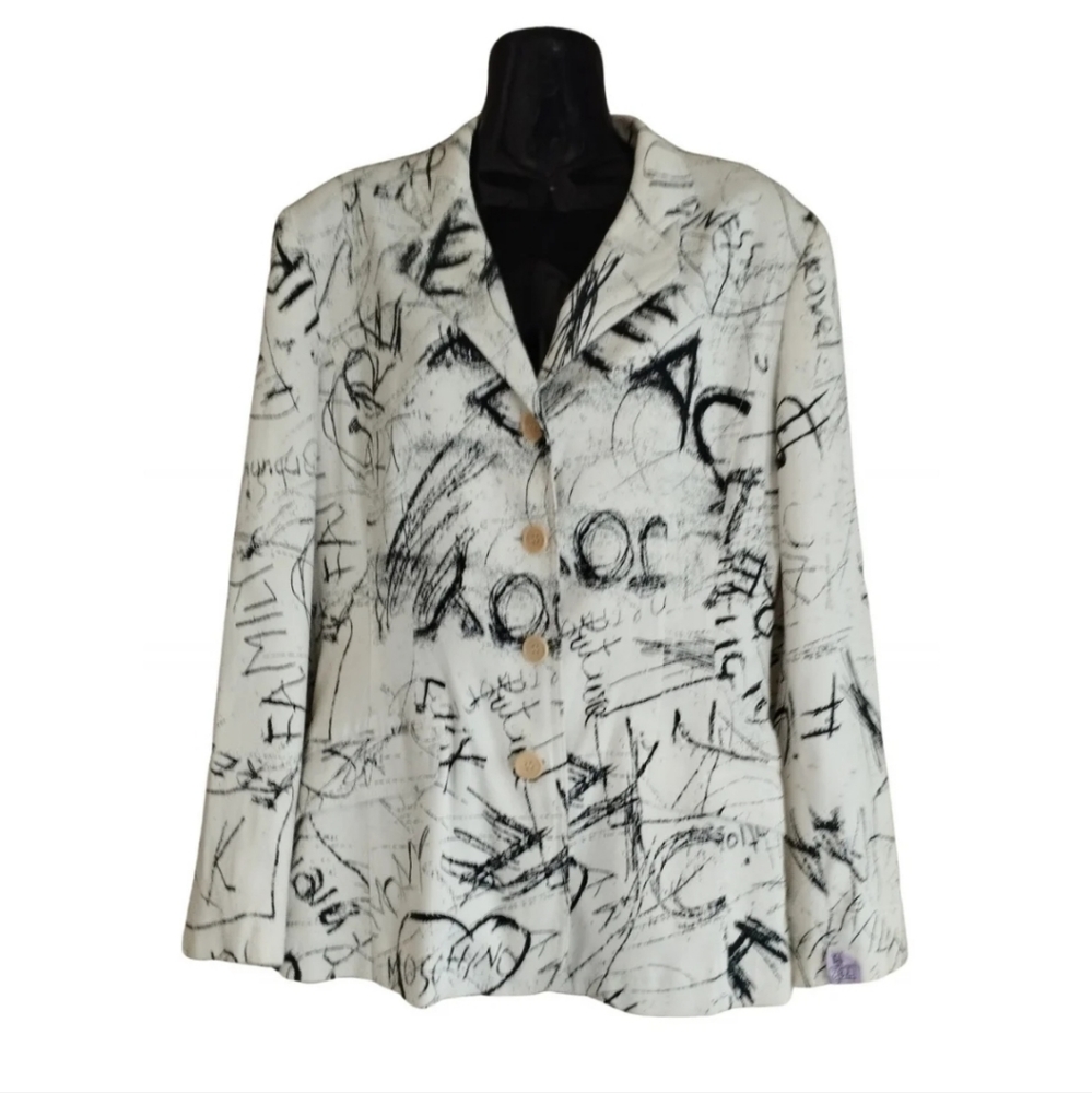 MOSCHINO CHEAP AND CHIC BLAZER WHITE AND BLACK